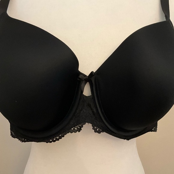 INC International Concepts Black Lace Detail Bra - Picture 3 of 6